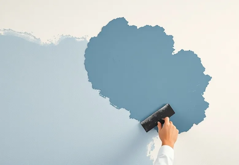 Application d'un enduit décoratif à la lisseuse sur un mur